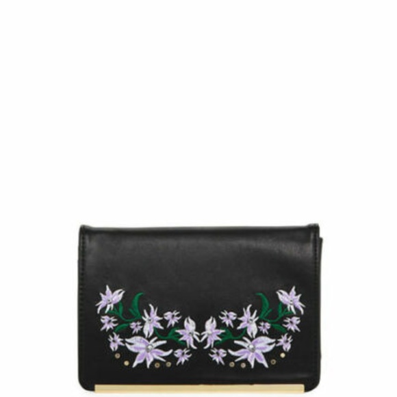 New Neiman Marcus PU Leather Black Crossbody Bag - Picture 4 of 9